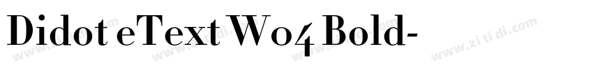 Didot eText W04 Bold字体转换